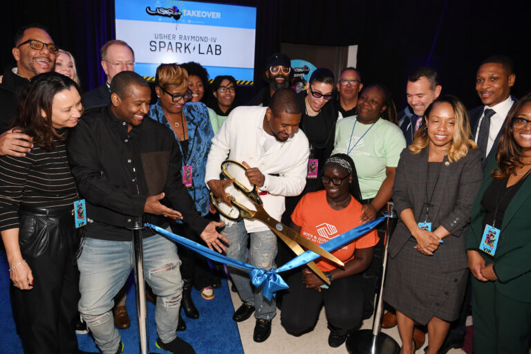 Usher Attends Ribbon Cutting For New Content Studio At Boys & Girls Clubs Of Metro Atlanta