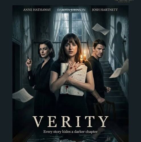 Dakota Johnson in the Verity film trailer as Lowen Ashleigh, exploring the Crawford estate in Amazon MGM's psychological thriller.