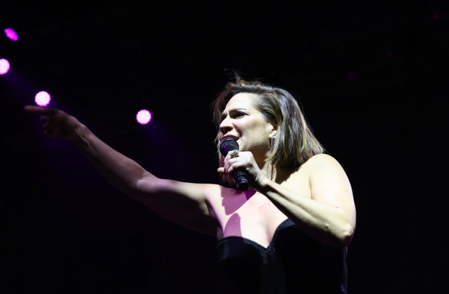 Shoshana Bean performs on stage at Tribeca Festival 25th Anniversary Closing Night Party sponsored by 10 Lives Studios Featuring a Live Performance from Alicia Keys