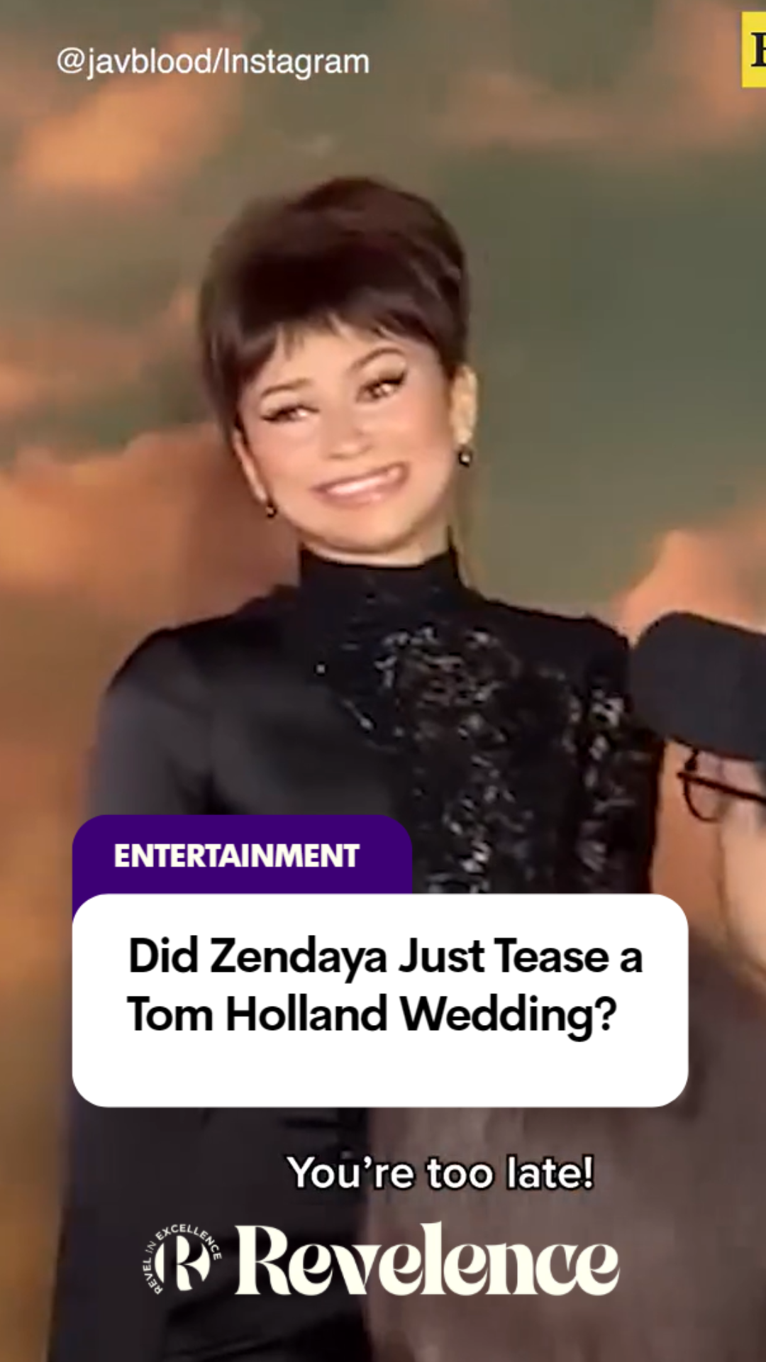 Did Zendaya Just Tease a Tom Holland Wedding