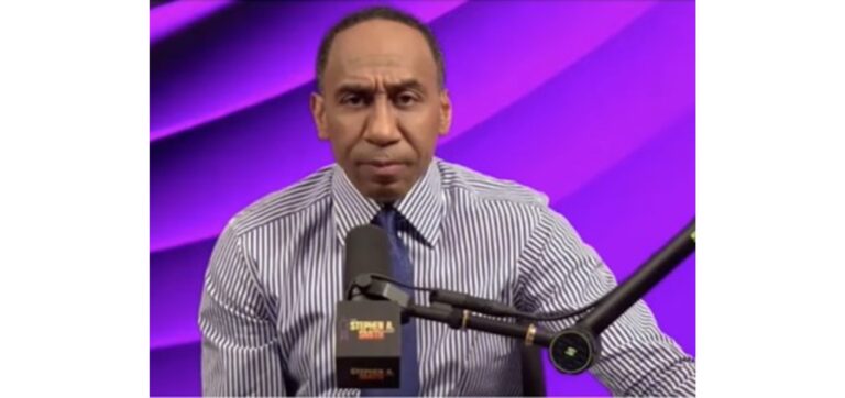 Stephen A. Smith reacts after Ryan Clark firing at ESPN