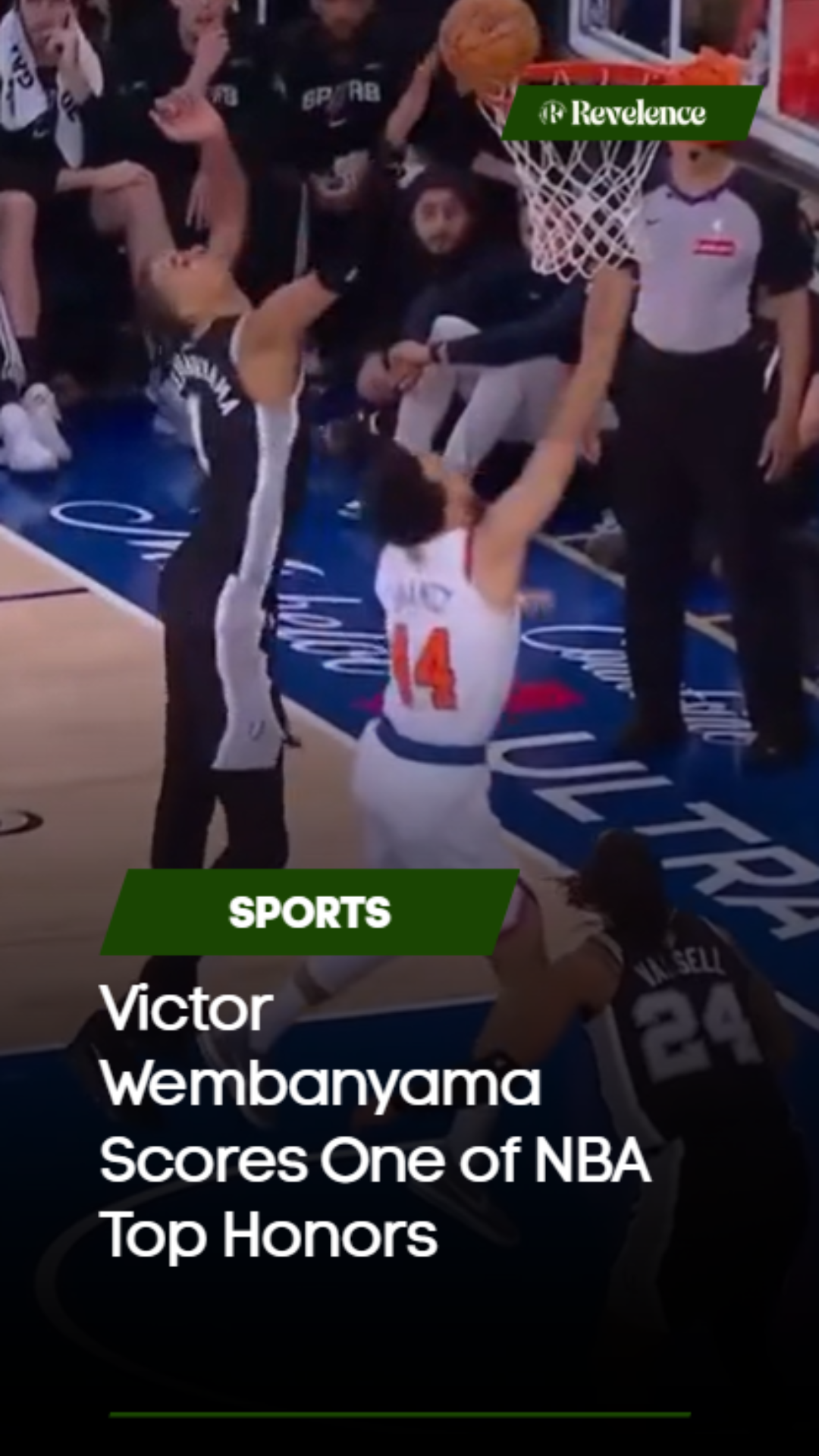 Victor Wembanyama Scores One of NBA Top Honors