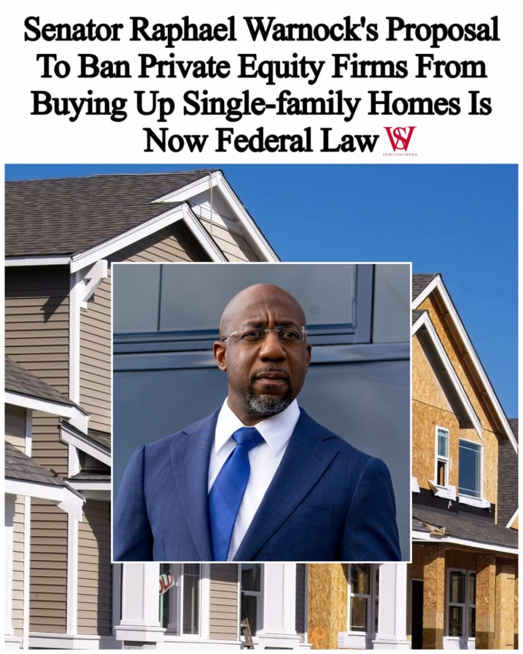Warnock's bill banning big investors from buying homes is now law