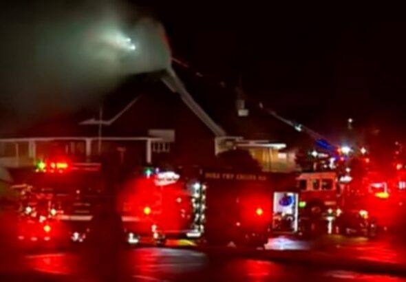 Fire Erupts at Michigan Church as Flames Hit the Roof
