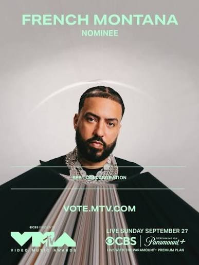 French Montana Scores 2026 MTV VMA Nomination for Best Colla