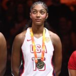 Angel Reese Celebrates Gold Medal Win in Barbie Style