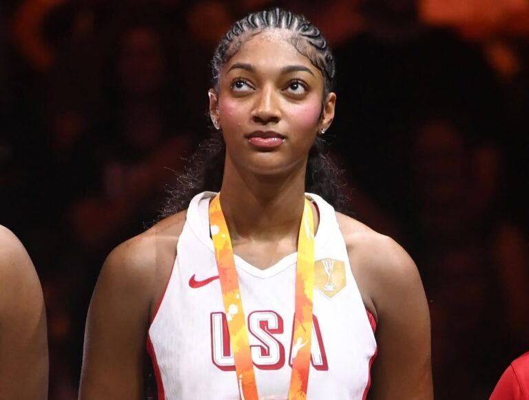 Angel Reese Celebrates Gold Medal Win in Barbie Style