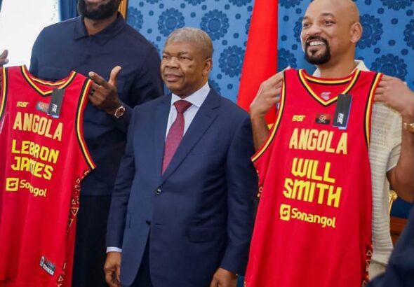 LeBron James and Will Smith Meet Angola's President