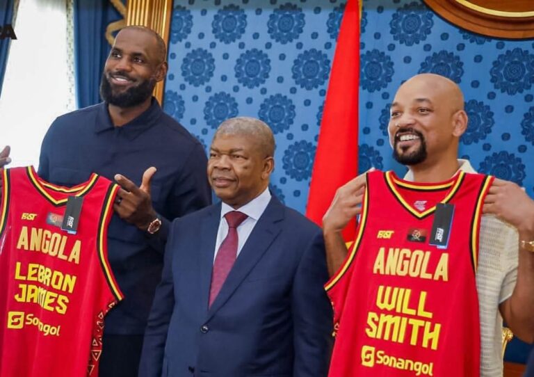LeBron James and Will Smith Meet Angola's President