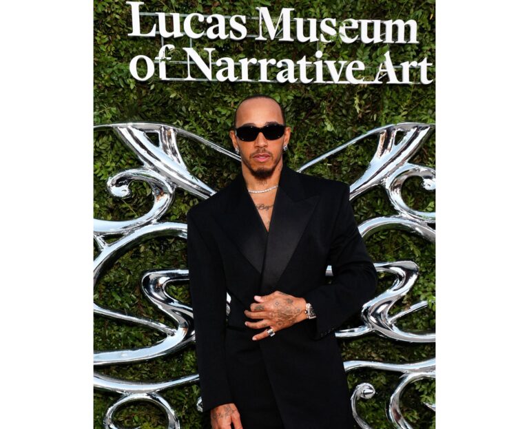 Lewis Hamilton Celebrates Lucas Museum Opening in L.A.