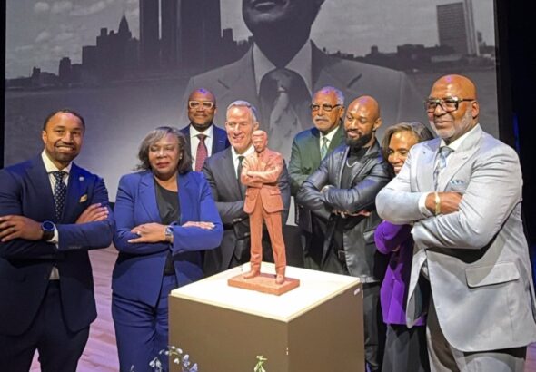 Coleman A. Young Statue Initiative program held inside the Charles H. Wright Museum during the October 20 celebration