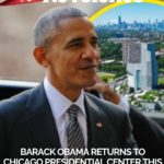 Barack Obama Returns to Chicago Presidential Center This December