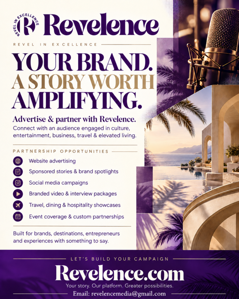 Revelence Media advertising and brand partnership opportunities. Your brand. A story worth amplifying. Email revelencemedia@gmail.com.