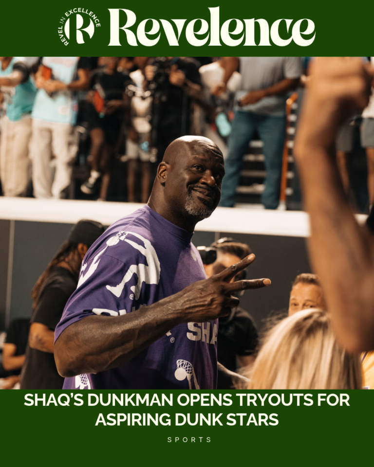 Shaquille O’Neal’s DUNKMAN league launches open tryouts to discover its next professional dunking star.