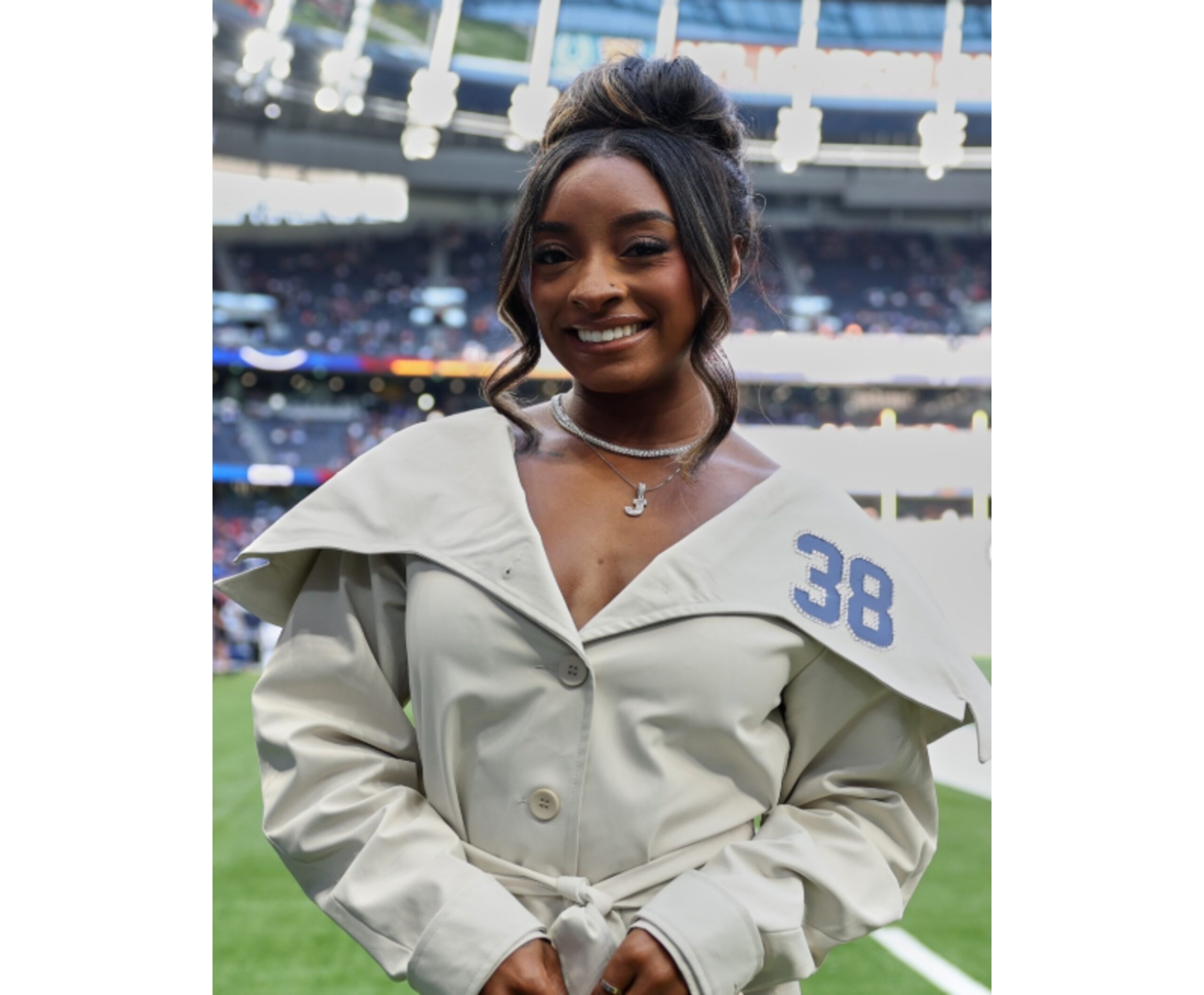 Simone Biles Makes Surprise Appearance to Support Jonathan Owens